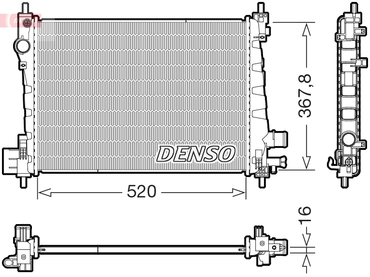 Radiator, engine cooling