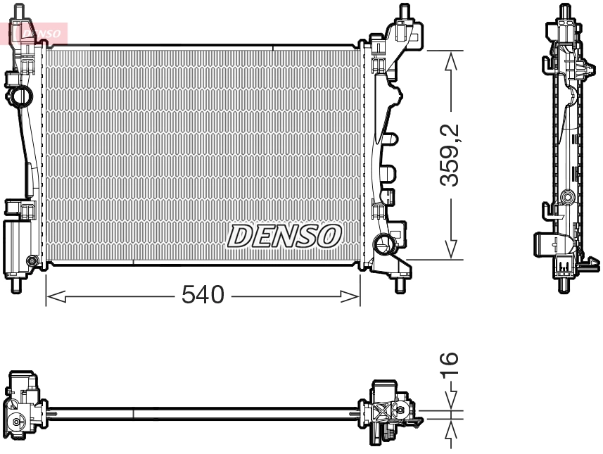 Radiator, engine cooling