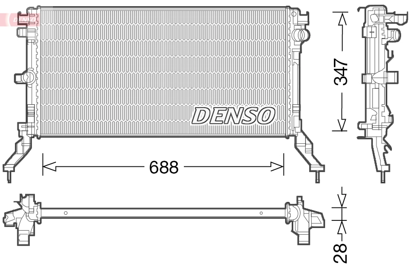 Radiator, engine cooling