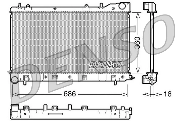 Radiator, engine cooling