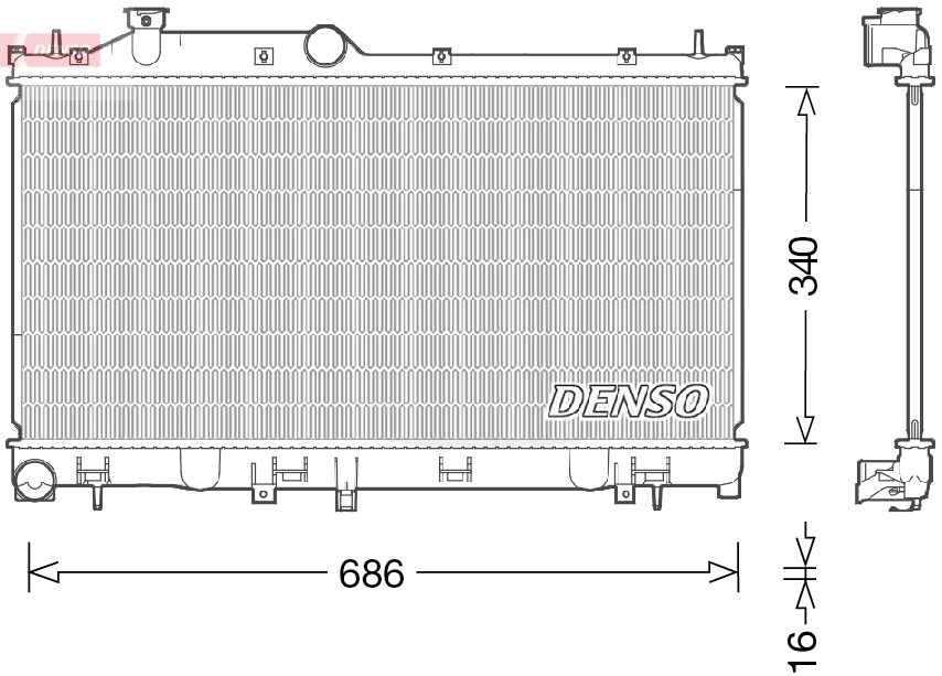 Radiator, engine cooling