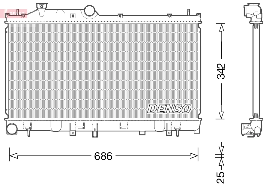 Radiator, engine cooling