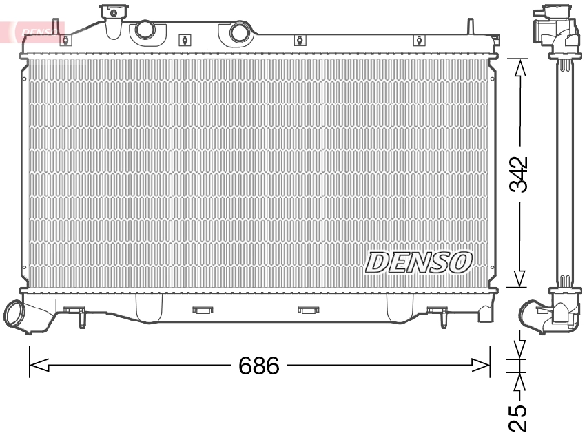 Radiator, engine cooling