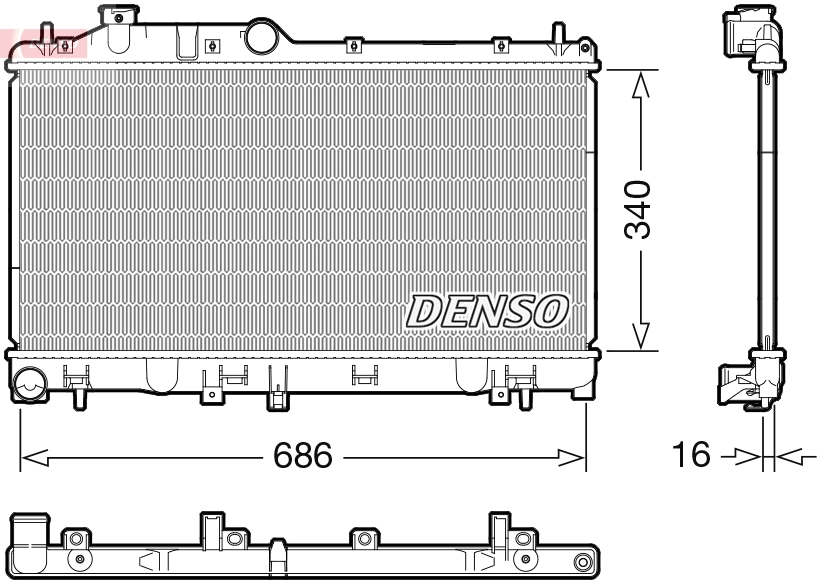 Radiator, engine cooling