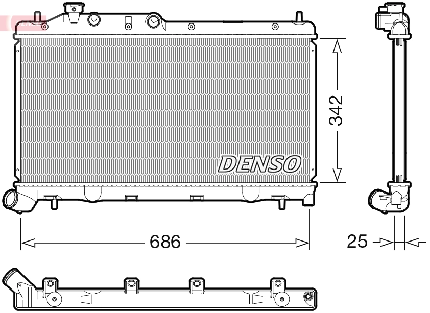 Radiator, engine cooling
