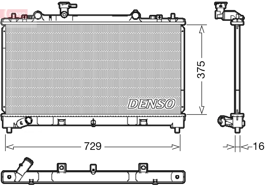 Radiator, engine cooling