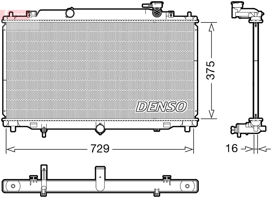 Radiator, engine cooling