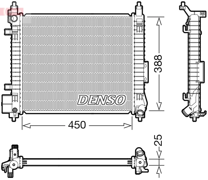 Radiator, engine cooling