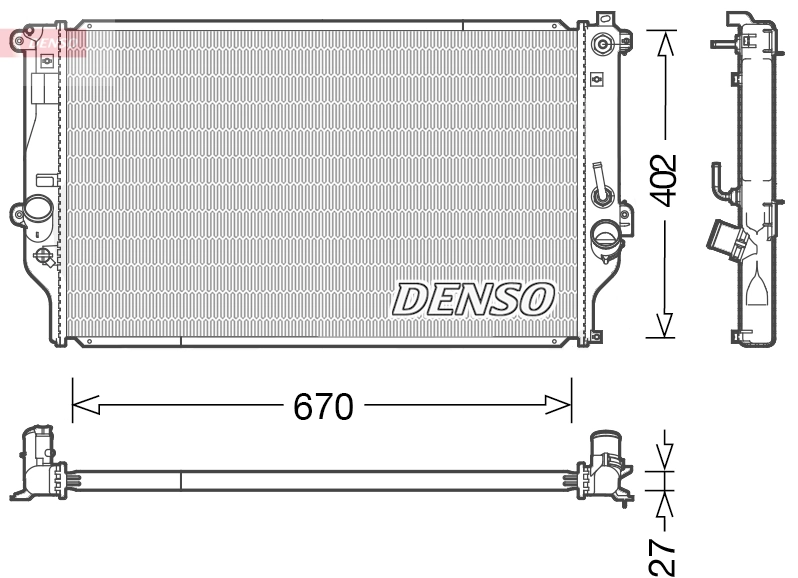 Radiator, engine cooling