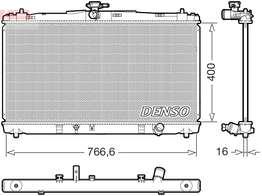Radiator, engine cooling