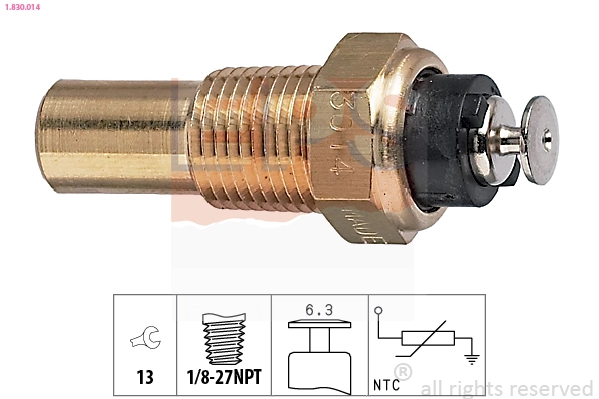 Sensor, coolant temperature