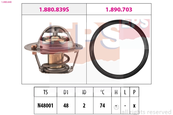 Thermostat, coolant