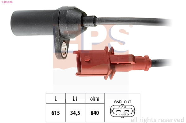 Sensor, crankshaft pulse