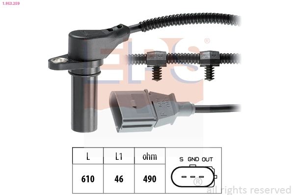 Sensor, crankshaft pulse