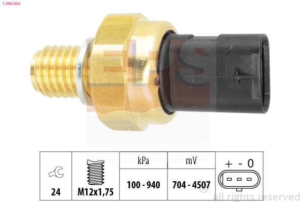 Sensor, oil pressure