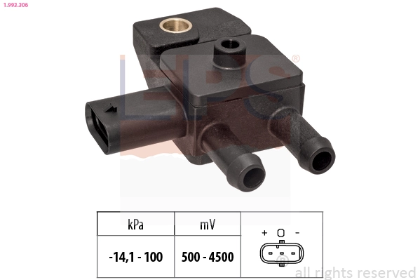 Sensor, exhaust pressure