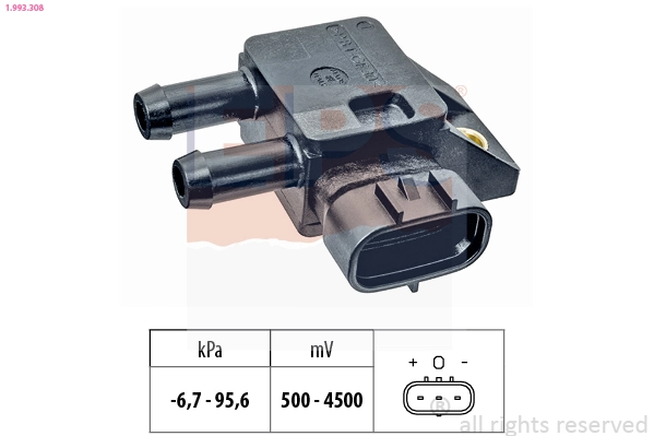 Sensor, exhaust pressure