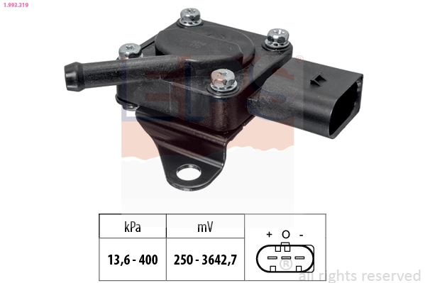 Sensor, exhaust pressure