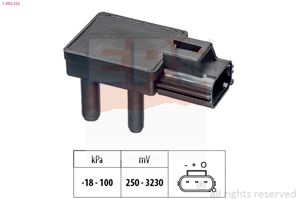 Sensor, exhaust pressure