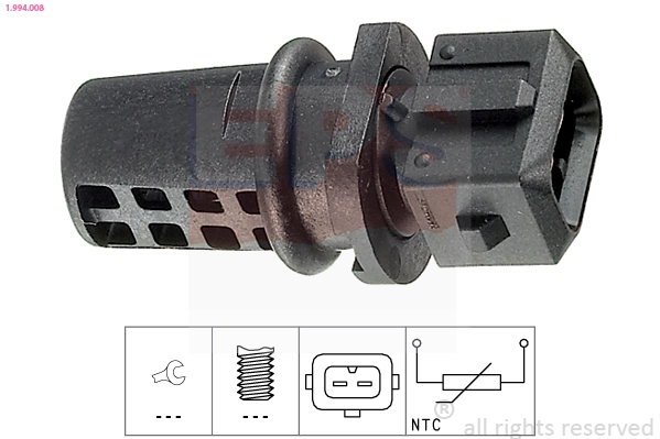 Sensor, exterior temperature