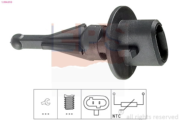 Sensor, exterior temperature