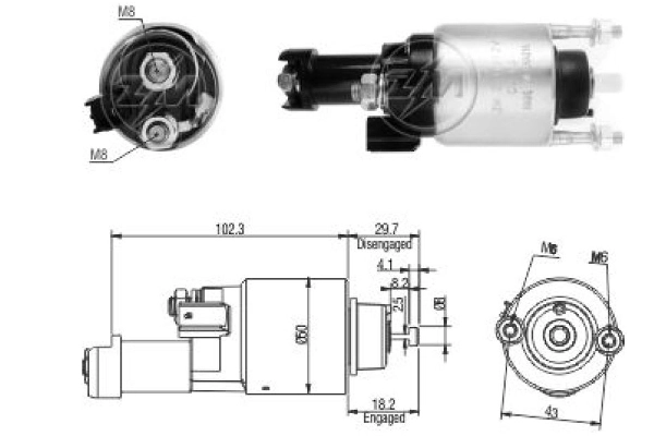 Solenoid Switch, starter