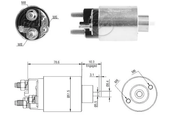 Solenoid Switch, starter