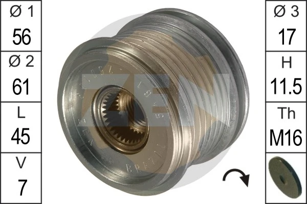 Alternator Freewheel Clutch