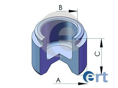 Piston, brake caliper