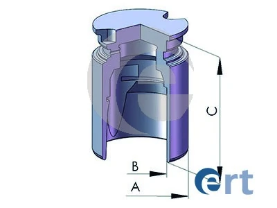 Piston, brake caliper