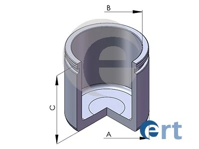 Piston, brake caliper