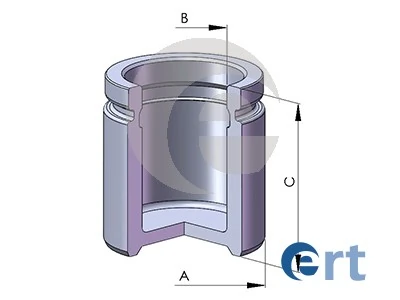 Piston, brake caliper