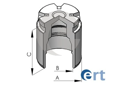 Piston, brake caliper