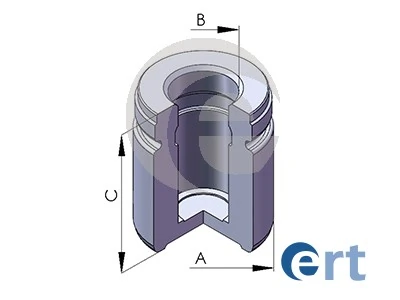 Piston, brake caliper