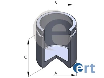 Piston, brake caliper