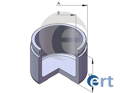 Piston, brake caliper