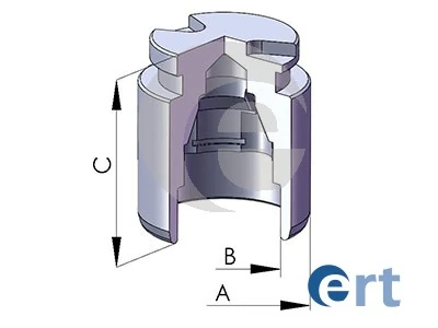 Piston, brake caliper