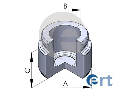 Piston, brake caliper
