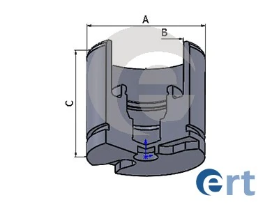 Piston, brake caliper