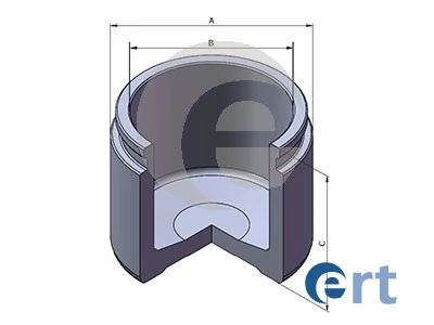 Piston, brake caliper