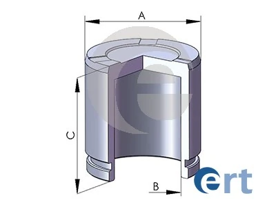 Piston, brake caliper