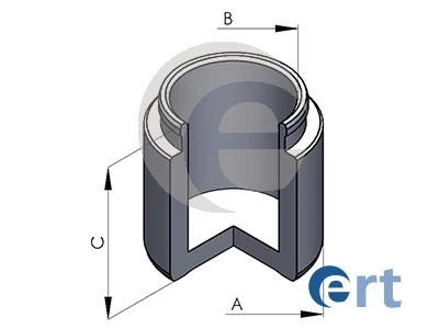 Piston, brake caliper