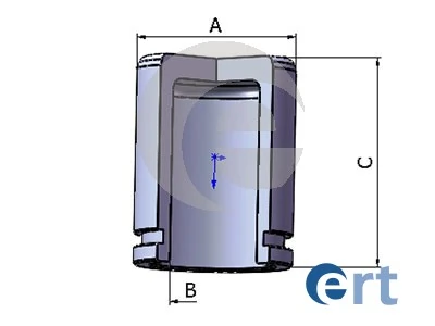 Piston, brake caliper