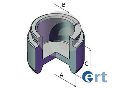 Piston, brake caliper
