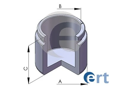 Piston, brake caliper