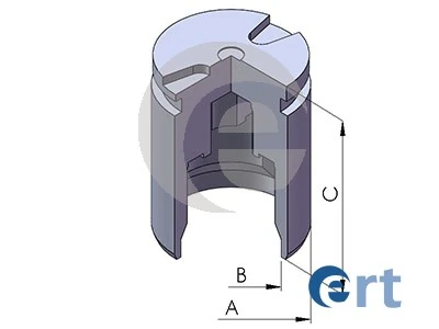 Piston, brake caliper