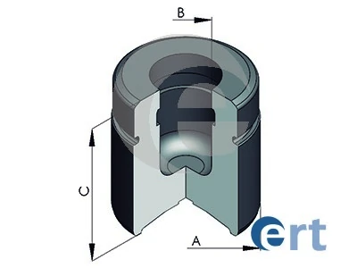 Piston, brake caliper