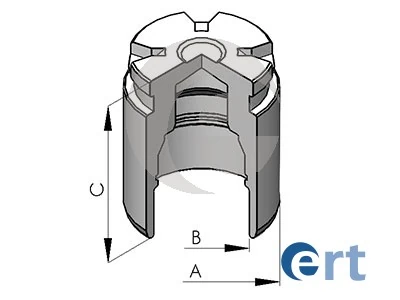 Piston, brake caliper