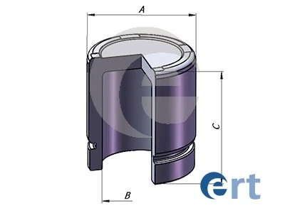 Piston, brake caliper