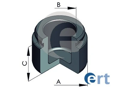 Piston, brake caliper